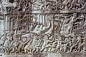 Angkor Thom - Bayon temple, bas-reliefs of the third enclosure, east wall